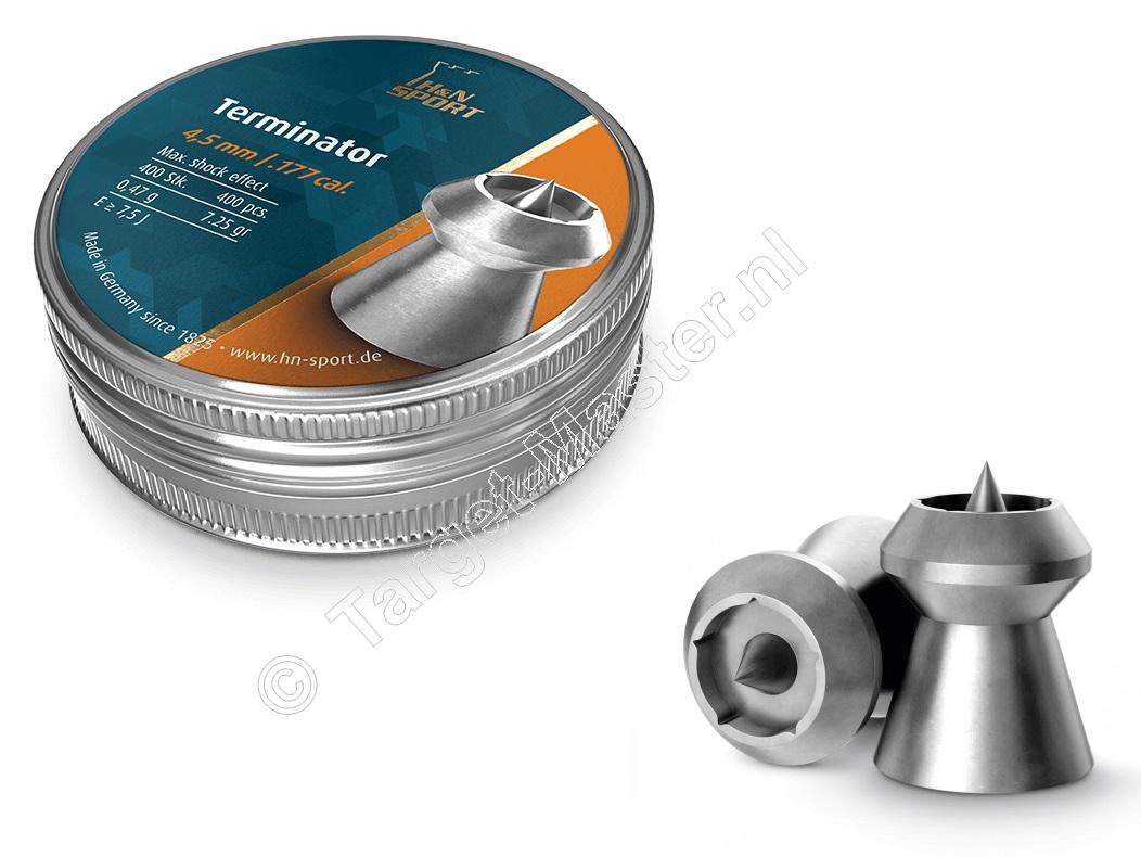 H&N Terminator 4.50mm Airgun Pellets tin of 400